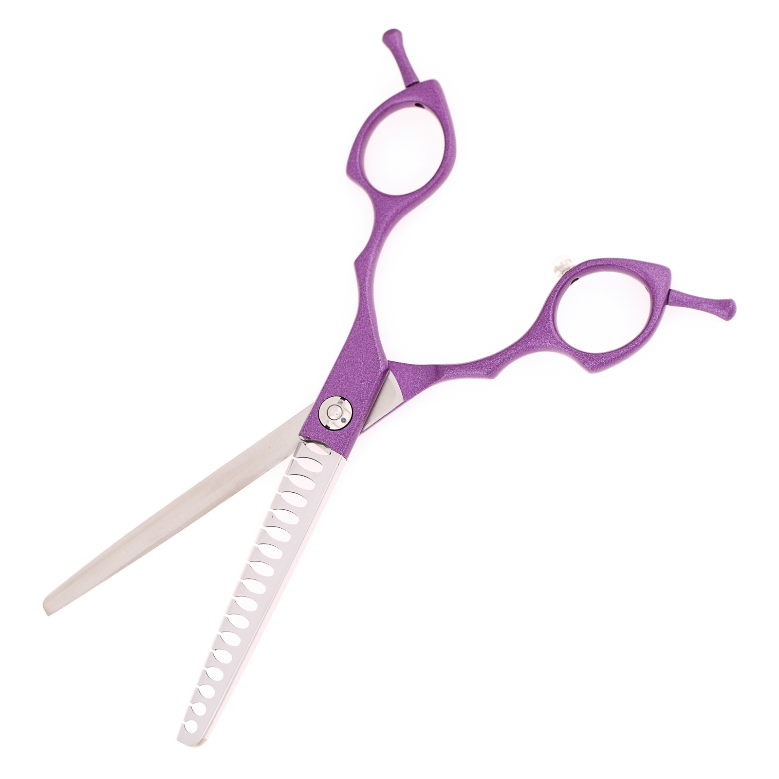 Titan Shears - Chunker Purple Aluminum 440C Convex RH STR 6.5" image 2